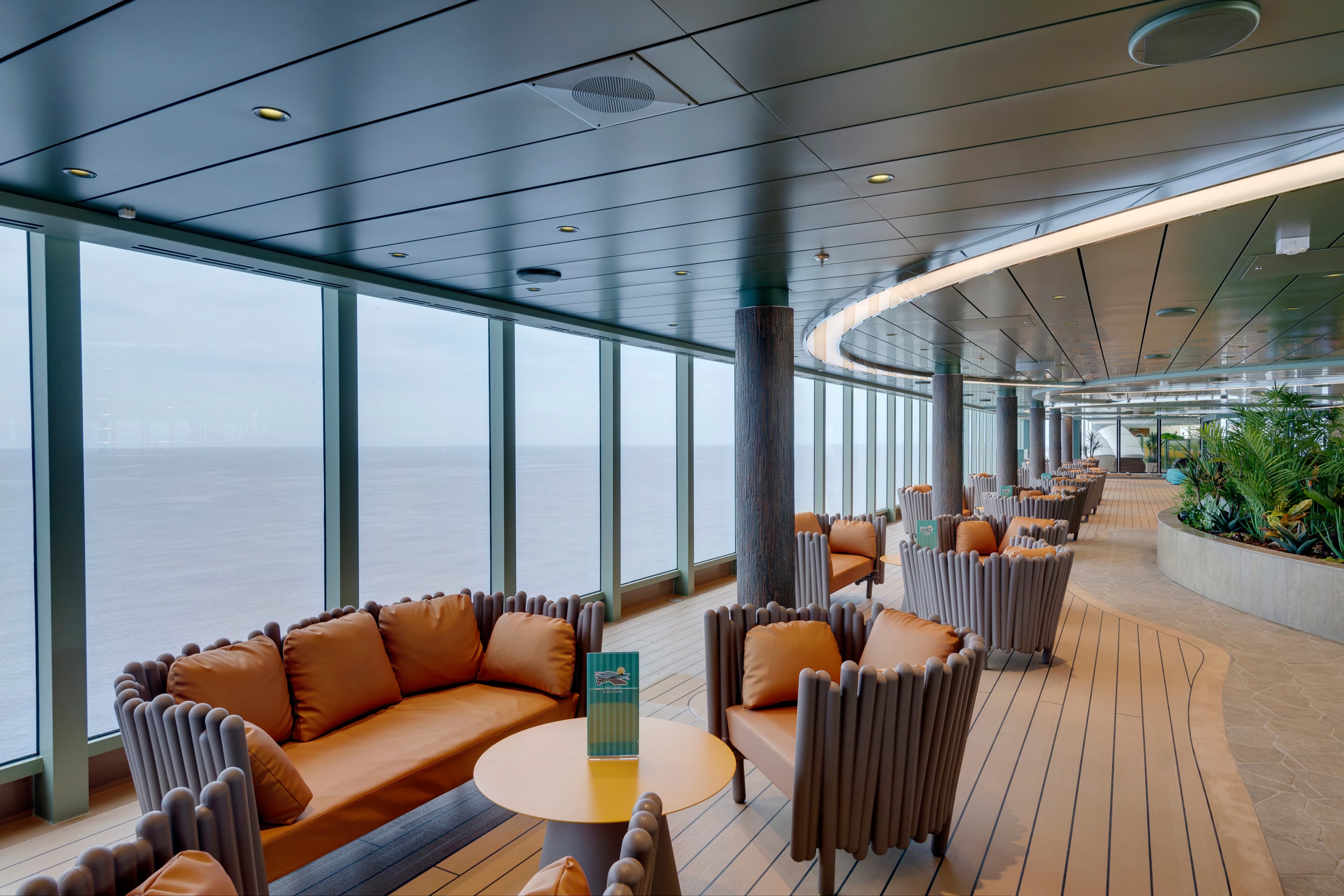 Quiet lounge aboard the ship