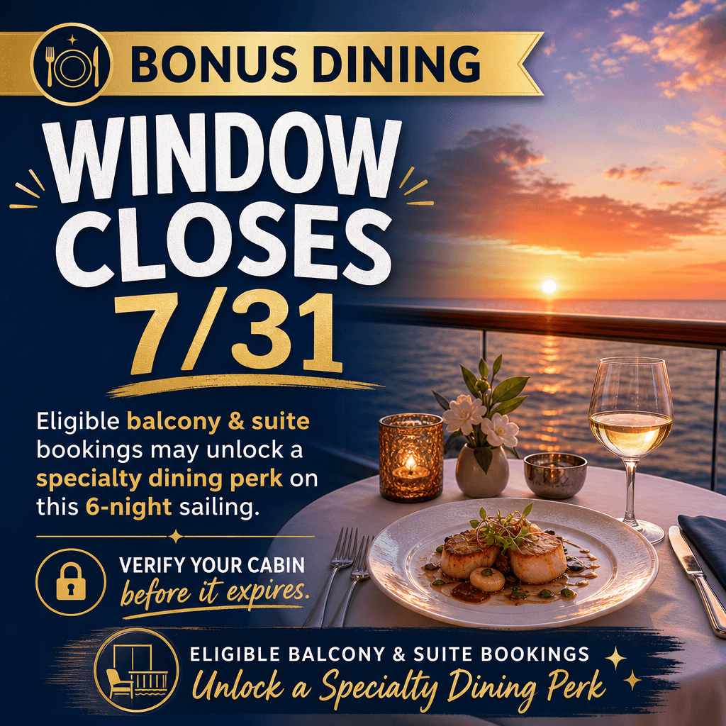 Bonus Dining Window Closes 7/31